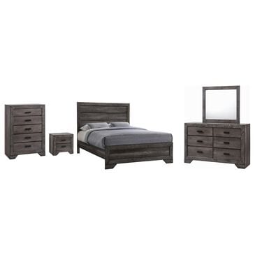 Mayberry Hill Nathan 5-Piece Full Bedroom Set in Gray Oak, , large