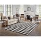 Oriental Weavers Marina 1932K 8"6" x 13" Black and Ivory Area Rug, , large