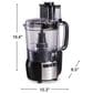 Hamilton Beach 12-Cup Stack and Snap Food Processor in Black and Stainless Steel, , large