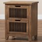 Baxton Studio Clement 2-Drawer End Table in Medium Oak, , large