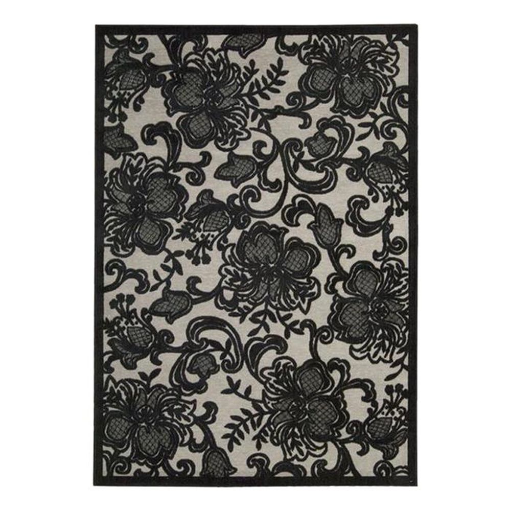 Nourison Graphic Illusions GIL02 7'9" x 10'10" Pewter Area Rug, , large