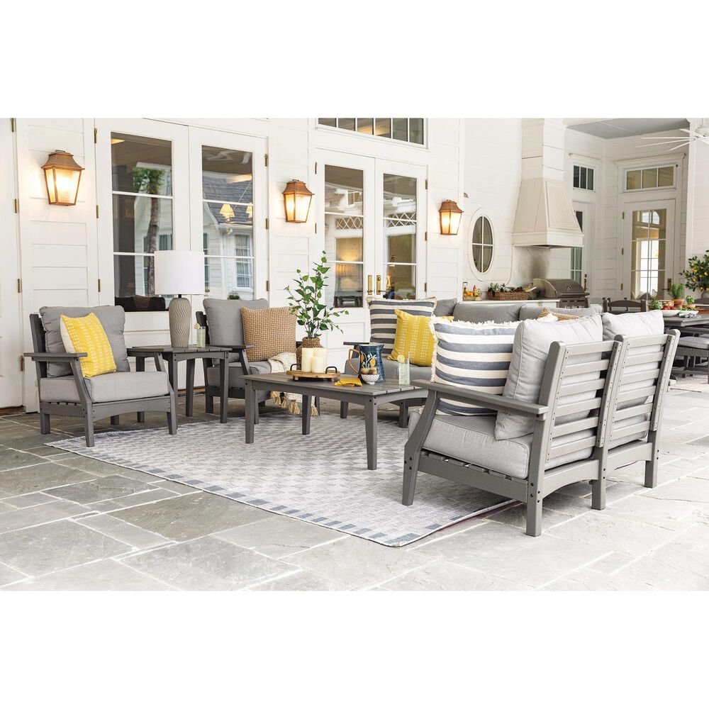 Ashley Visola Stationary Loveseat with Cushion in Gray, , large