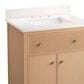 Kohler Malin 30" Single Bathroom Vanity in White Oak with 3 cm White Quartz Top and Rectangular Sink, , large
