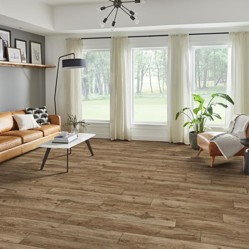 Mannington REALTA Glue Down Scandinavian Oak Pecan 7&quot; x 48&quot; Luxury Vinyl Plank, , large