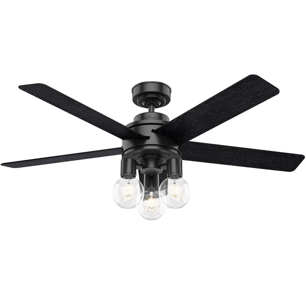 Hunter Hardwick 52" Indoor Ceiling Fan in Matte Black, , large