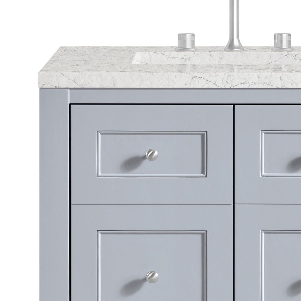 James Martin Vanities Breckenridge 30&quot; Single Bathroom Vanity in Serenity Blue with 3 cm Eternal Jasmine Pearl Quartz Top and Rectangular Sink, , large