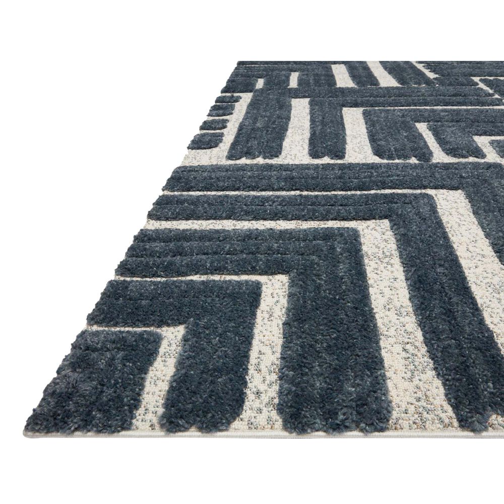 Loloi II Hagen 5&#39;3&quot; x 7&#39;8&quot; Blue and White Area Rug, , large