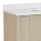 James Martin Vanities Marigot Single 48" Single Vanity in Sun-washed Oak with Single Hole 3 cm White Zeus Quartz Top & Backsplash, , large