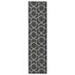 Nourison Horizon HOZ01 Black 2" x 6" Indoor/Outdoor Runner, , large