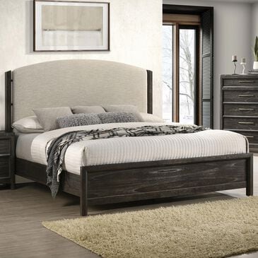 Crown Mark Ethel King Panel Bed in Dark Brown, , large
