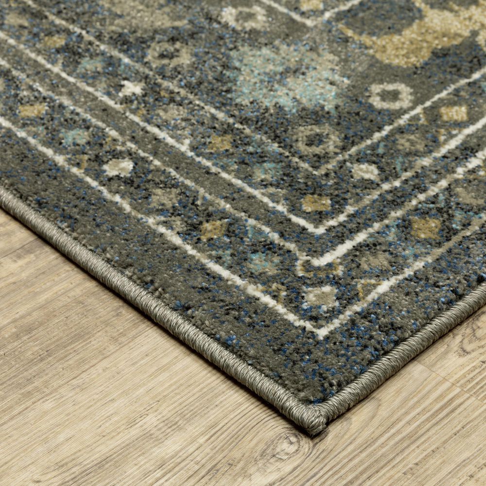 Oriental Weavers Venice 2&#39;3&quot; x 7&#39;6&quot; Blue and Gold Runner, , large