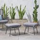 Hearth and Haven Montana Outdoor Ottoman with Gray Cushion in Black (Set of 2), , large