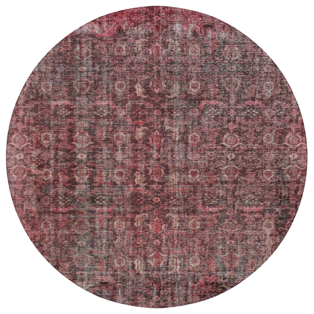Dalyn Rug Company Karaj KJ3 8" Round Pink Indoor/Outdoor Area Rug, , large