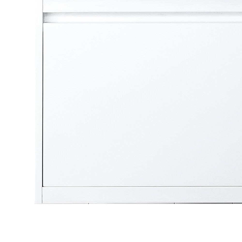James Martin Vanities Mantova 47.3&quot; Single Vanity in Glossy White and Brushed Nickel with 3 cm Charcoal Black Composite Stone Top and Rectangular Sink, , large