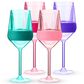 True Stemmed Wine Freeze Cooling Cup Tinted in Multicolor (Set of 4), , large