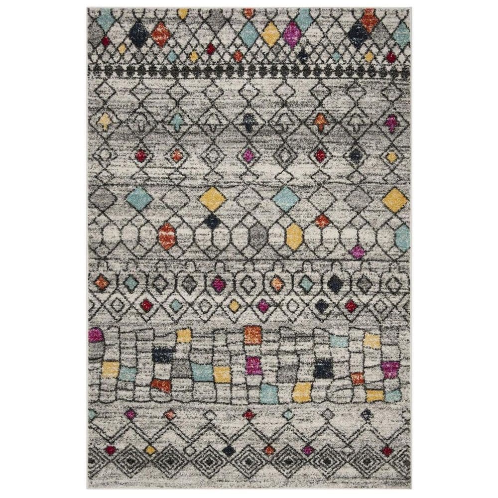 Safavieh Adirondack ADR204F 5"1" x 7"6" Light Grey and Fuchsia Area Rug, , large