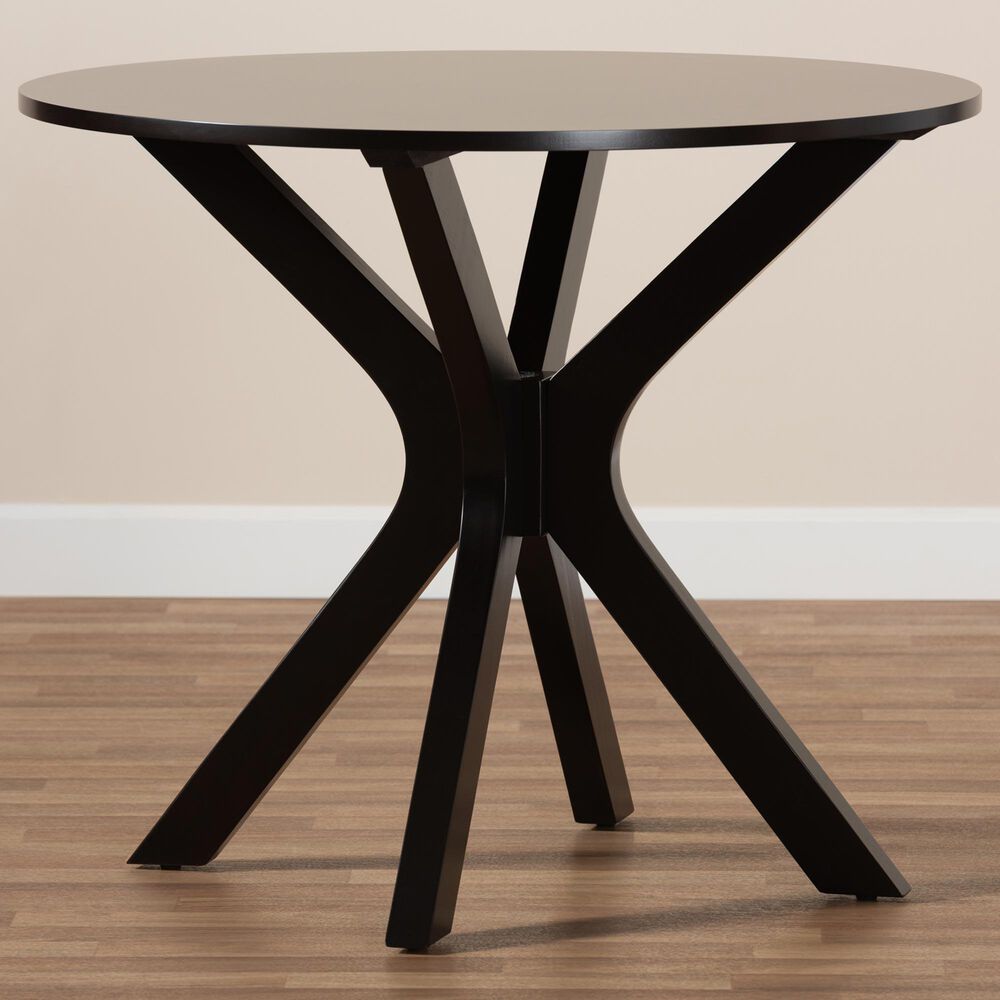 Baxton Studio Kenji 34" Dining Table in Dark Brown - Table Only, , large