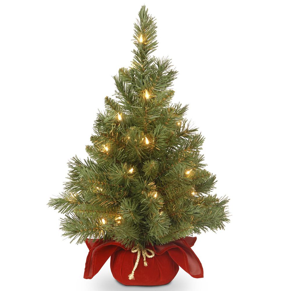 National Tree 24" Majestic Fir Tree with Battery Operated Warm White LED Lights, , large