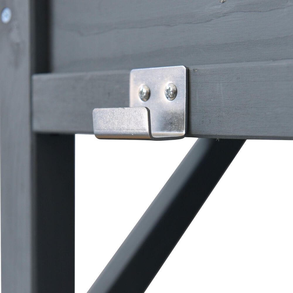 HOMLUX 65" Outdoor Potting Bench Table in Grey, , large