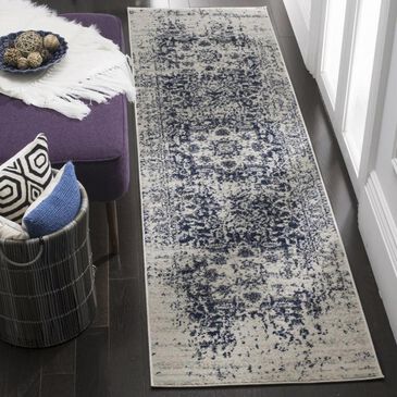 Safavieh Madison MAD603D 2"3" x 18" Cream and Navy Runner, , large