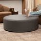 Jaxx Candler Round Ottoman in Gunmetal, , large