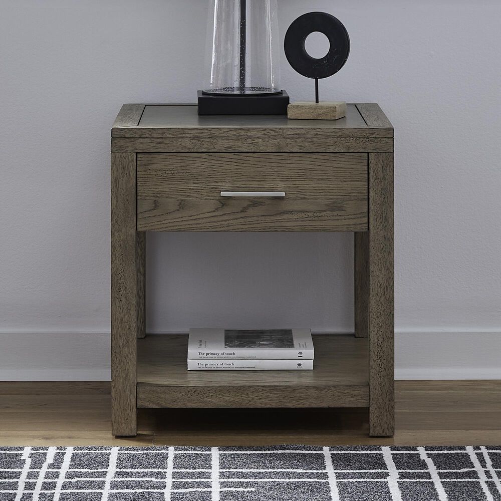Belle Furnishings Corso End Table in Natural and Concrete, , large