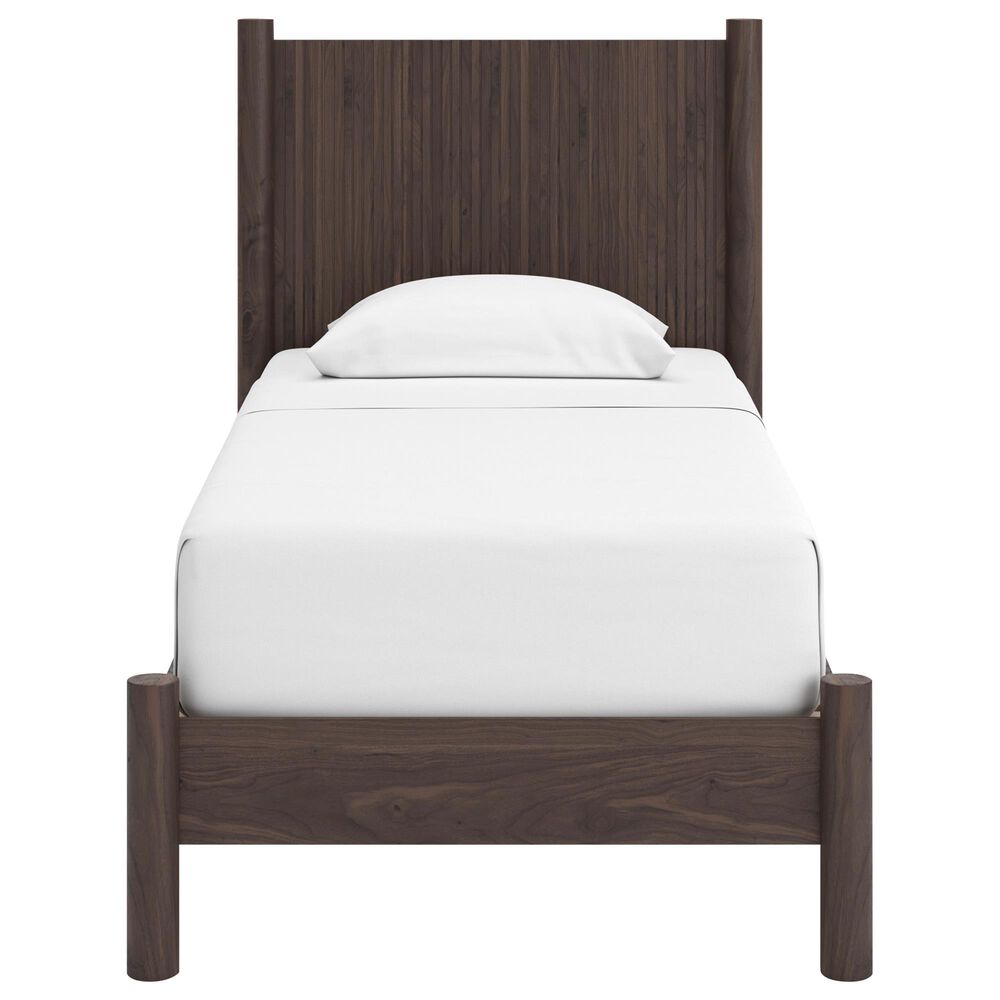 Ashley Pamytta Twin Panel Platform Bed in Rich Brown, , large