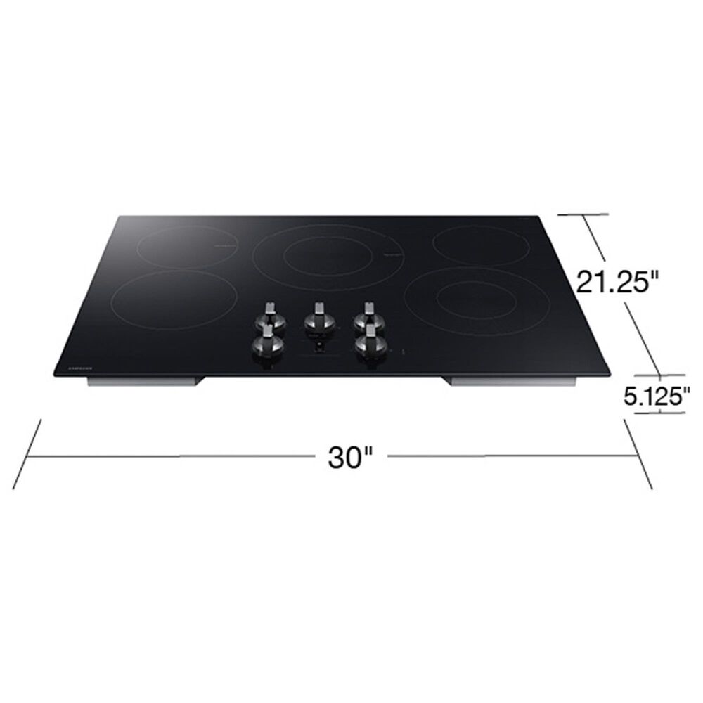Samsung 30&quot; Electric Cooktop with Illuminated Knobs in Black, , large