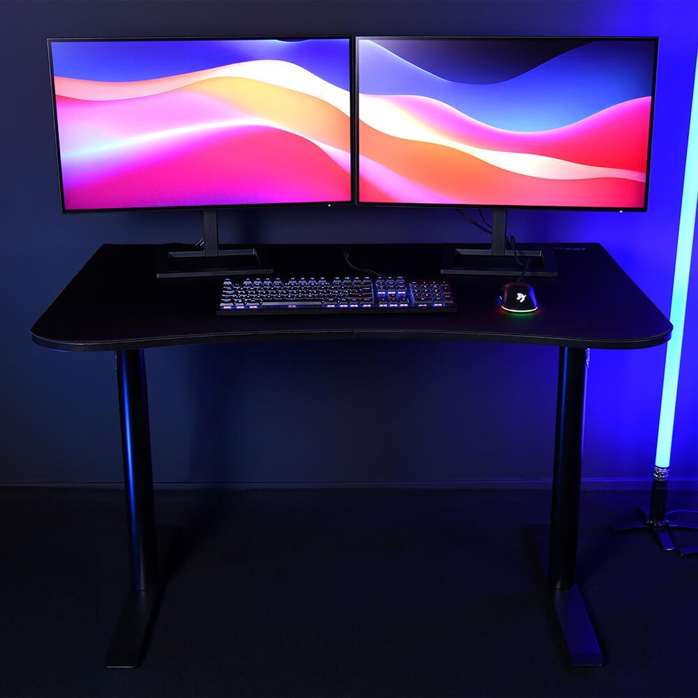 Arozzi Arena Small Gaming Desk in Pure Black, , large