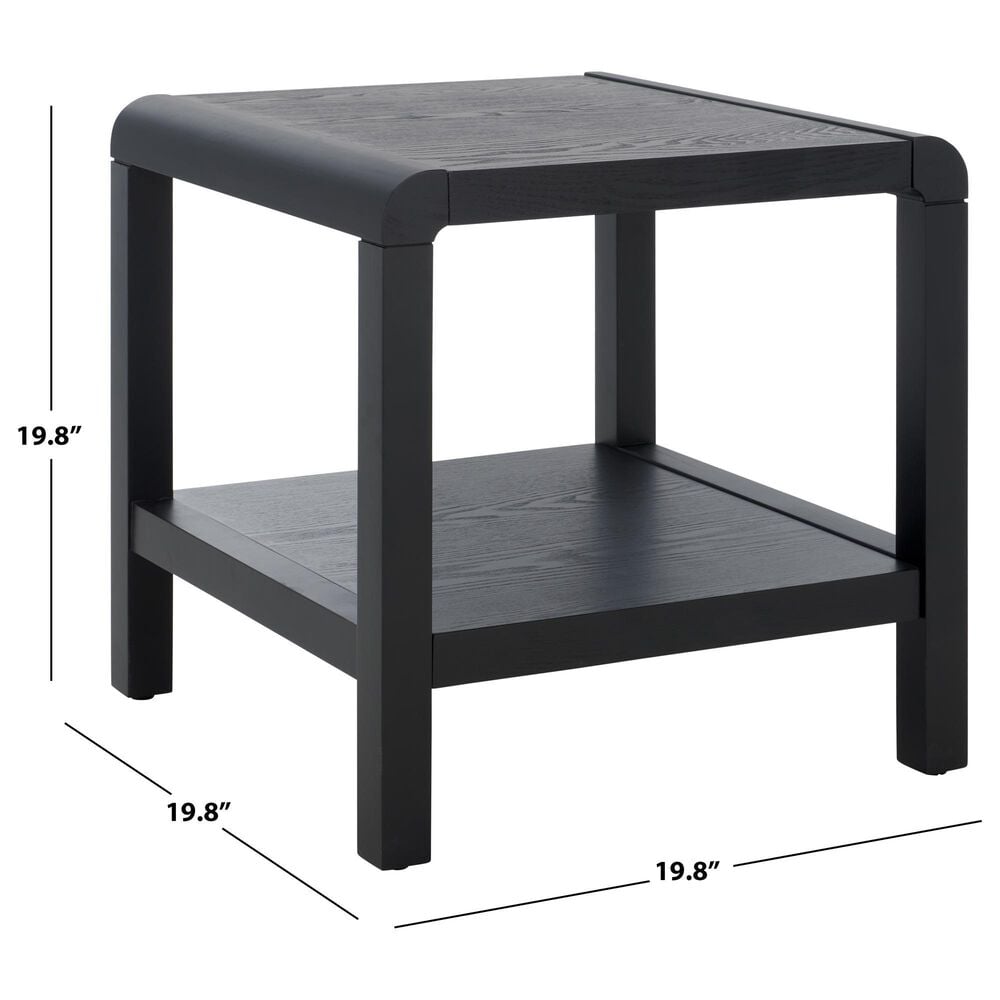Safavieh Omara 1-Shelf Side Table in Black, , large