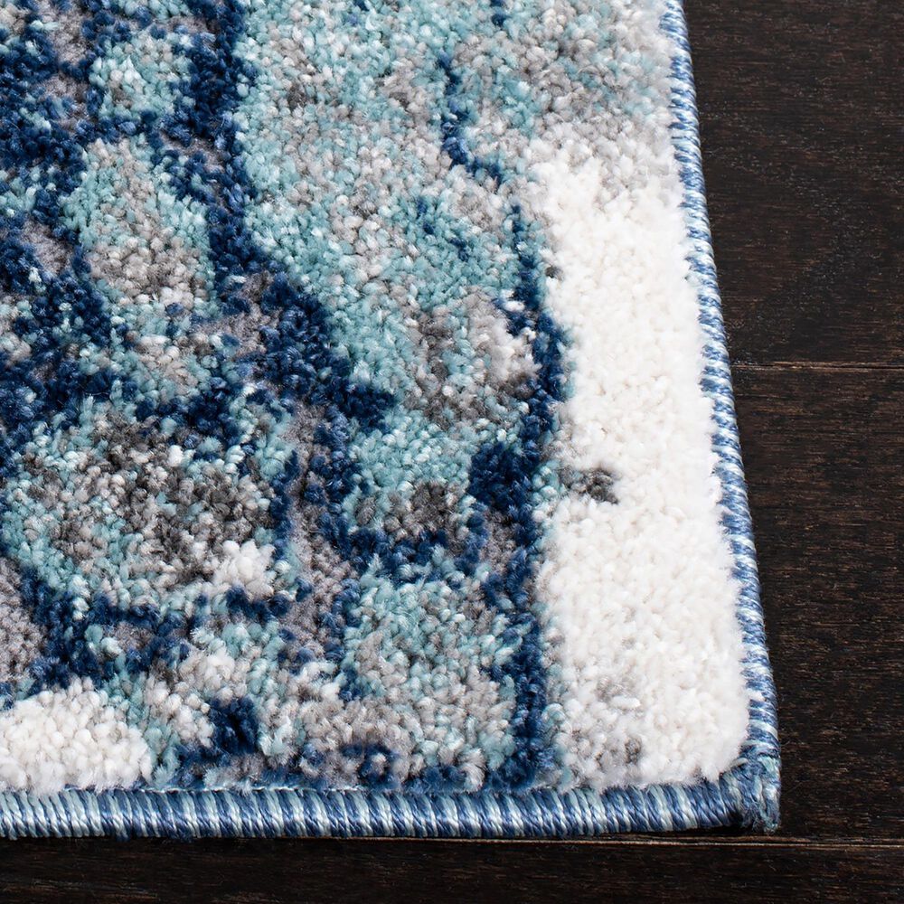 Safavieh Aston  2&#39; x 11&#39; Navy and Gray Runner, , large