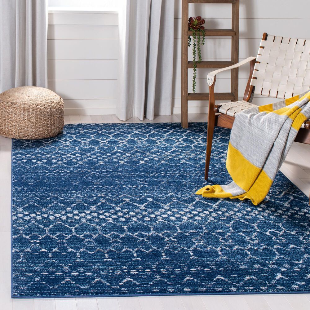 Safavieh Tulum 5&#39;3&quot; x 7&#39;6&quot; Blue and Ivory Area Rug, , large