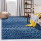 Safavieh Tulum 5"3" x 7"6" Blue and Ivory Area Rug, , large