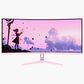 Arozzi Nova 34" Curved VA 165Hz Gaming Monitor in Pink, , large