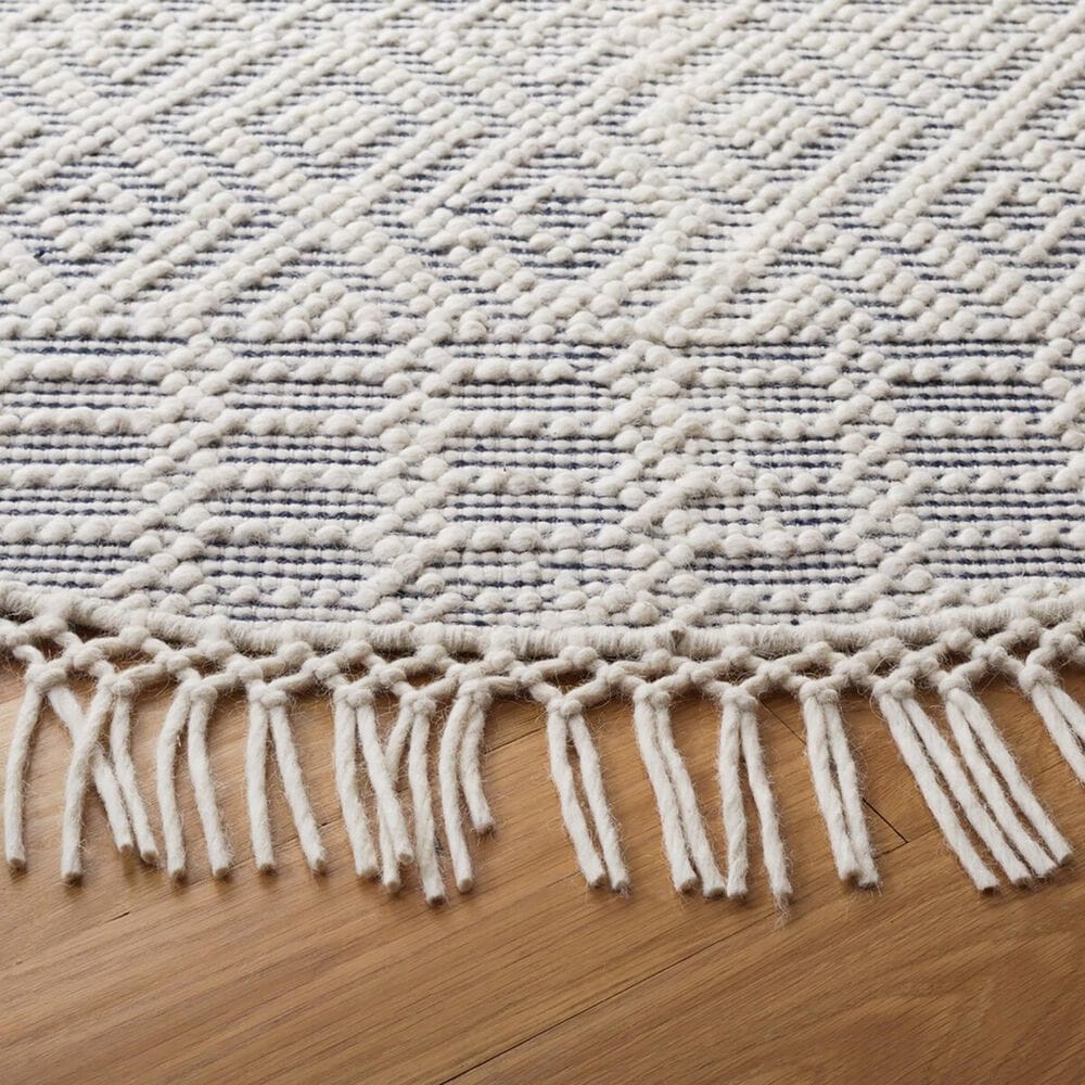 Safavieh Natura NAT852N 6&#39; Round Ivory and Navy Area Rug, , large