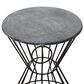 Uma Enterprises Drum Accent Table in Black and Gray, , large
