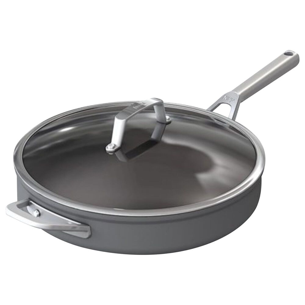 Ninja Foodi NeverStick Premium Hard-Anodized 4 Qt. Saute Pan with Glass Lid in Gray, , large