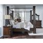 Ashley Maylee King Canopy Bed  in Dark Brown, , large