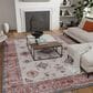 Central Oriental Rugease Raquel Red and Beige 5" x 7" Area Rug, , large