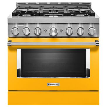 KitchenAid 5.1 Cu. Ft. Freestanding Gas Range with 6 Burners in Yellow Pepper, , large