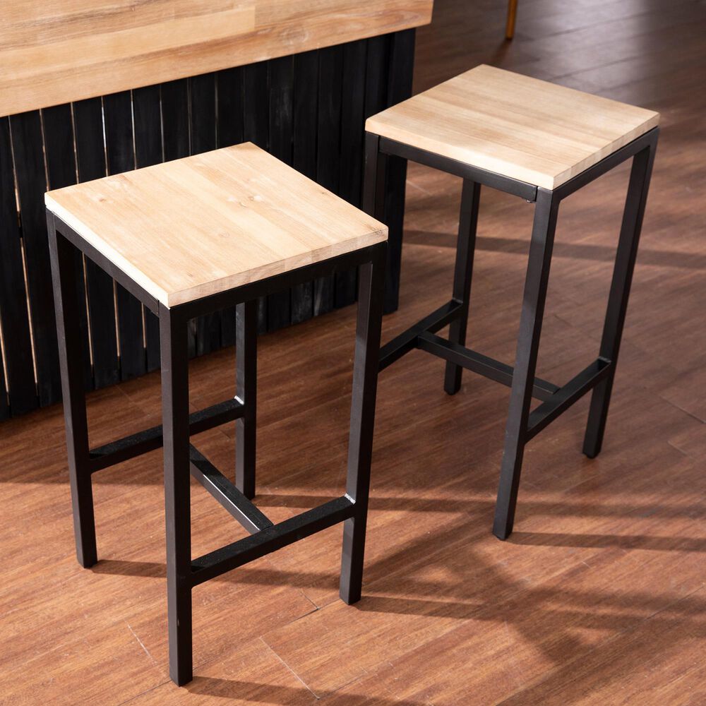 Southern Enterprises Berinsly 3-Piece Expandable Freestanding Kitchen Island Set in Black and Natural, , large