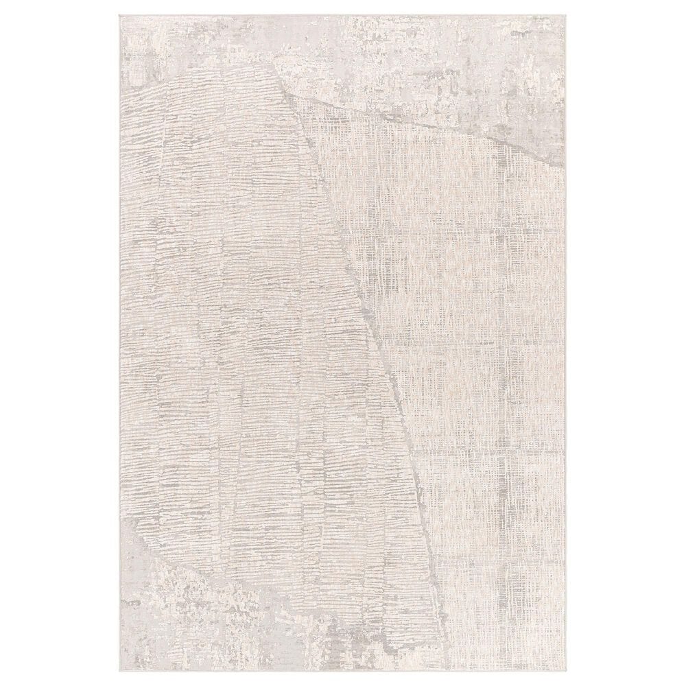 Surya Carmel 5" x 7"3" Gray, White, Taupe and Ivory Area Rug, , large