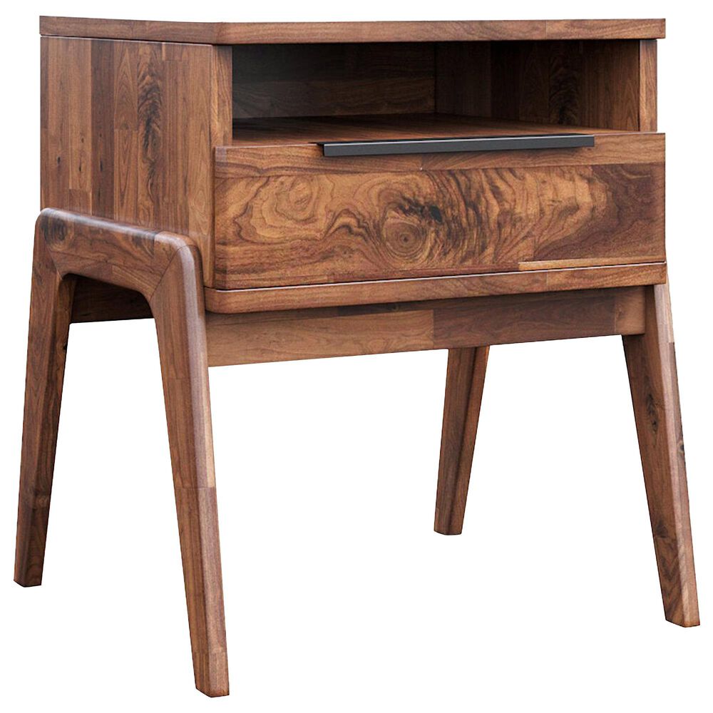 LH Imports Remix 1-Drawer Nightstand in Estelle Brown, , large