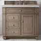 James Martin Vanities Bristol 36" Single Bathroom Vanity in Whitewashed Walnut with 3 cm Lime Delight Quartz Top and Rectangular Sink, , large
