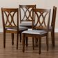 Baxton Studio Augustine Side Chair in Walnut Brown (Set of 4), , large
