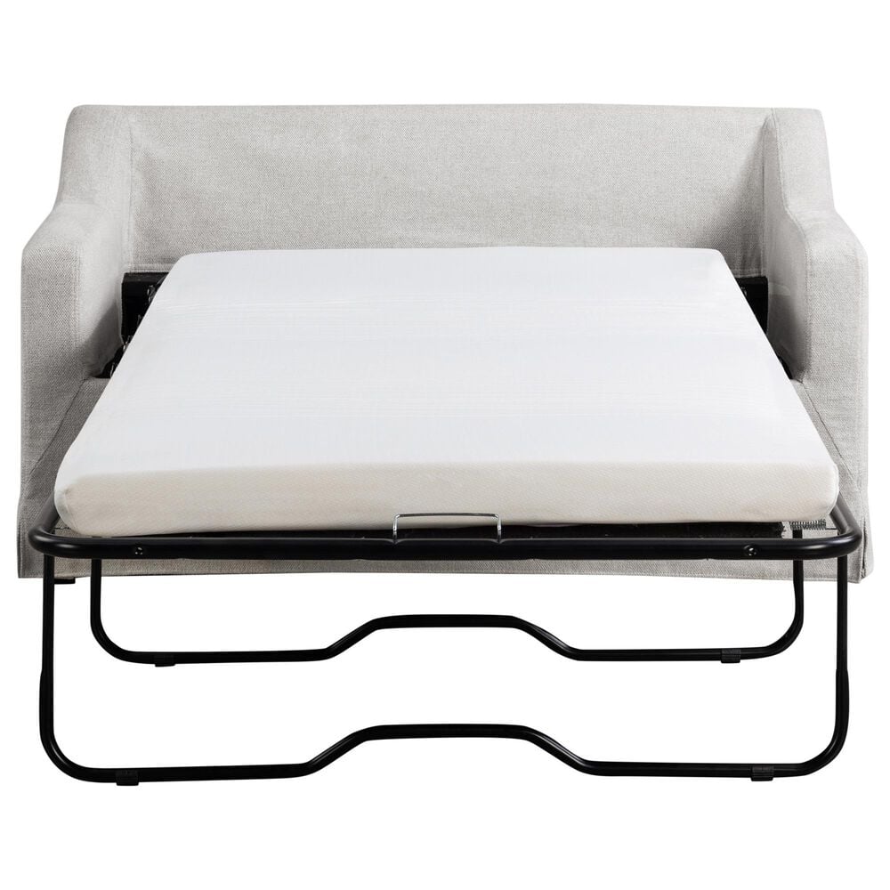 Lifestyle Solutions Harper Stationary Sleeper Loveseat in Oatmeal, , large