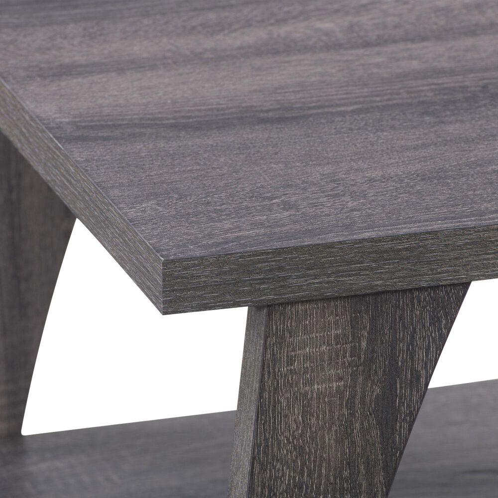 CorLiving Hollywood Side Table with Curved Legs in Dark Grey, , large