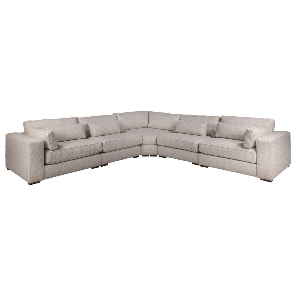 Bassett 5-Piece Sectional in Driftwood, , large