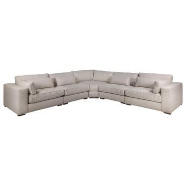 Bassett 5-Piece Sectional in Driftwood, , large