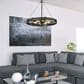 Golden Lighting Vaughn 6-Light Medium Pendant in Natural Black and Aged Brass, , large